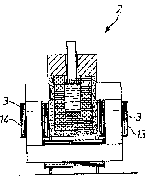 Method and device for extracting a metal from a slag containing the metal