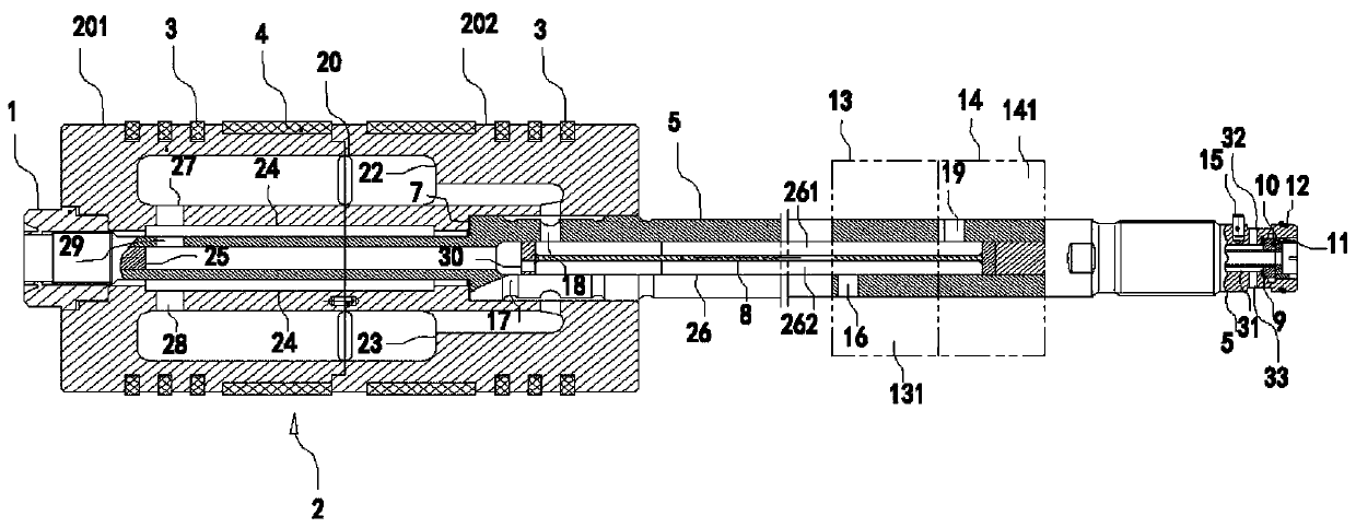 Cooling shaft piston