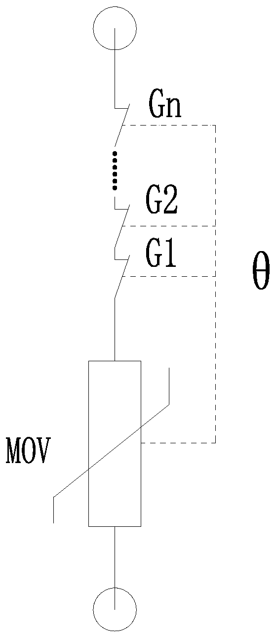 Surge protection device with high breaking capacity