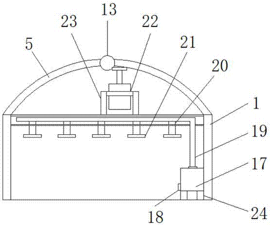 Vegetable greenhouse facilitating ventilation