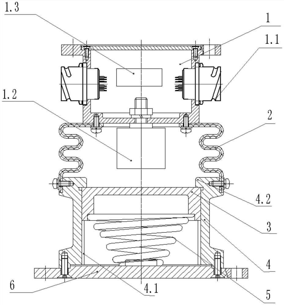 Non-contact displacement sensor self-recovery impact resistance device and evaluation method thereof