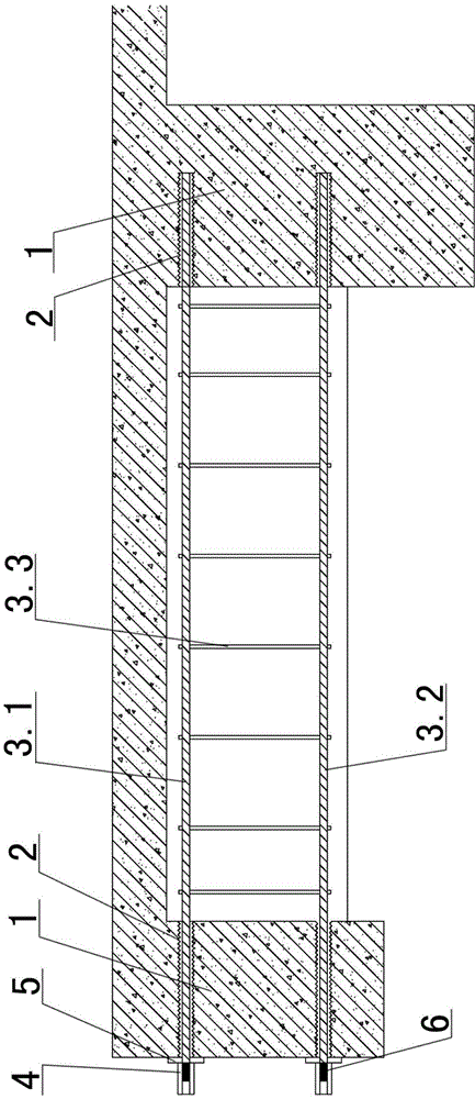 The joints and construction method of the newly added frame reinforcement and the anchorage of the original structure