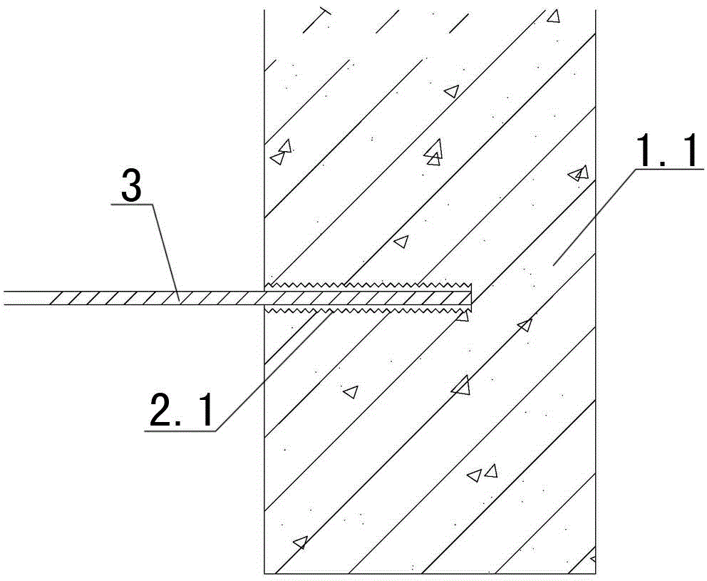 The joints and construction method of the newly added frame reinforcement and the anchorage of the original structure