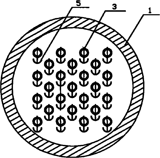 Horizontal shell and tube type condenser with liquid guide devices