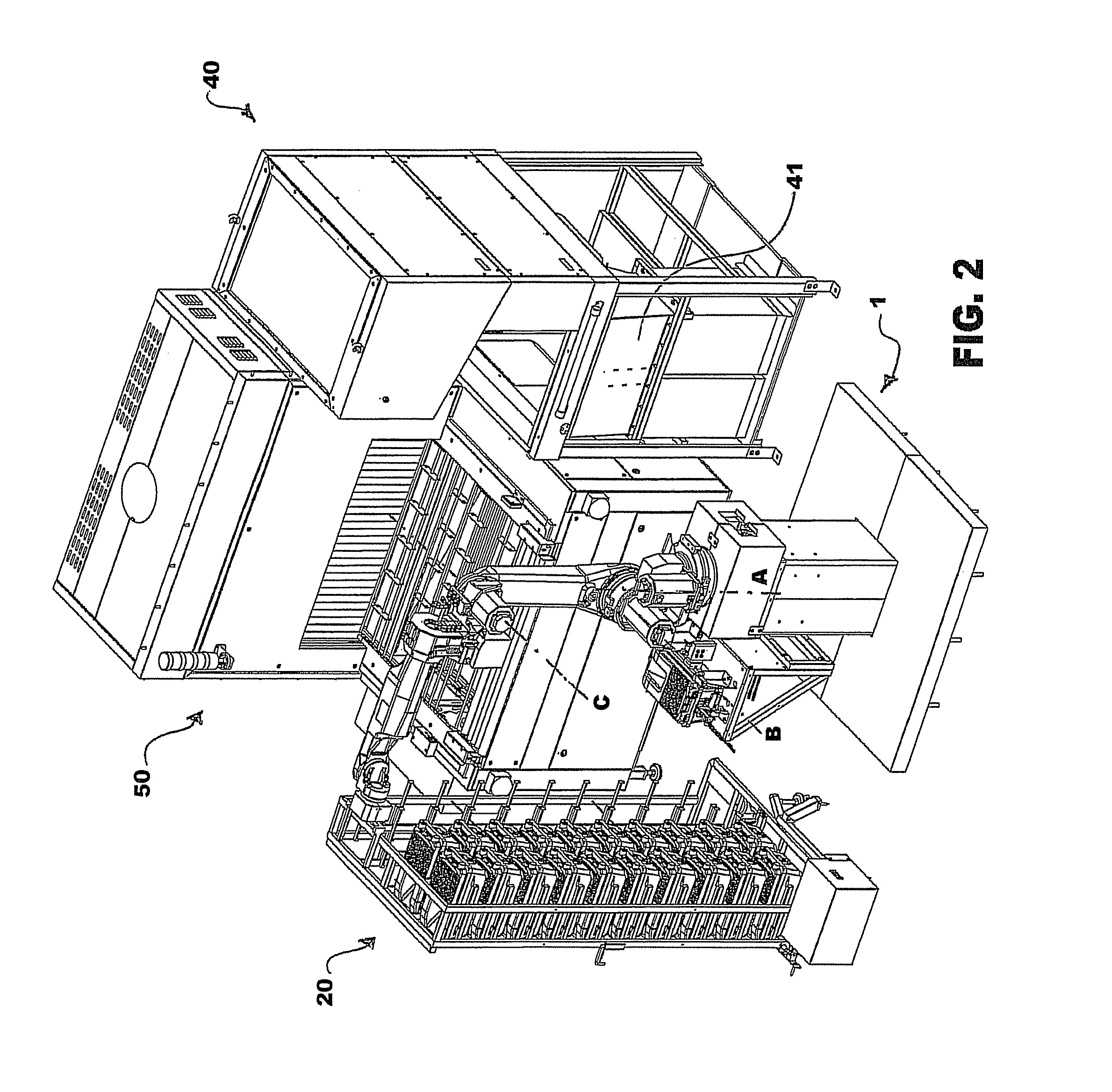 Automated system and method for disassembling, handling and reassembling devices for containing animals in a lab animal room