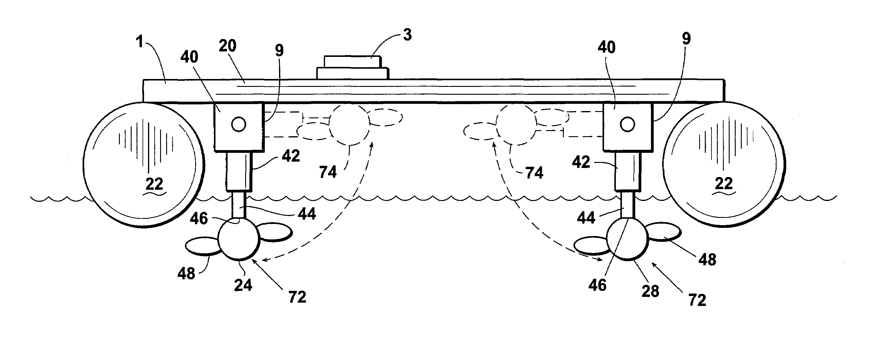 Watercraft docking system and propulsion assembly