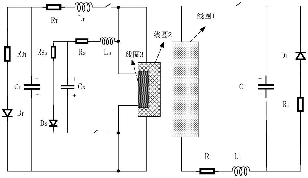 Electromagnetic step-by-step forming method and device based on three coils