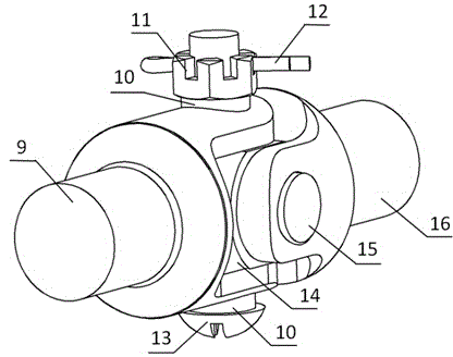 Cardan universal joint type flap transmission mechanism