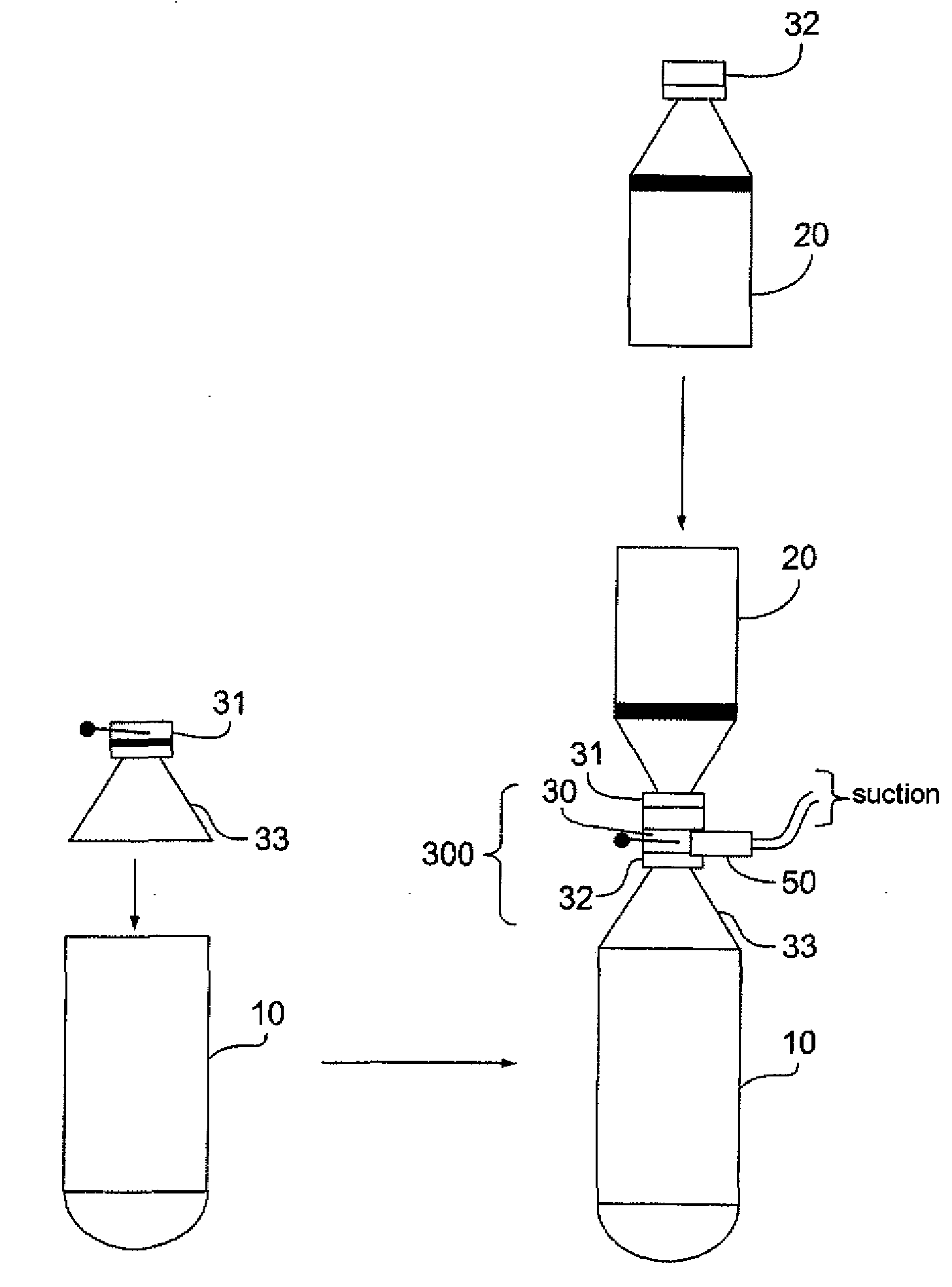 Method for safe filling with carbon nanotubes, filling system and industrial plant employing this method