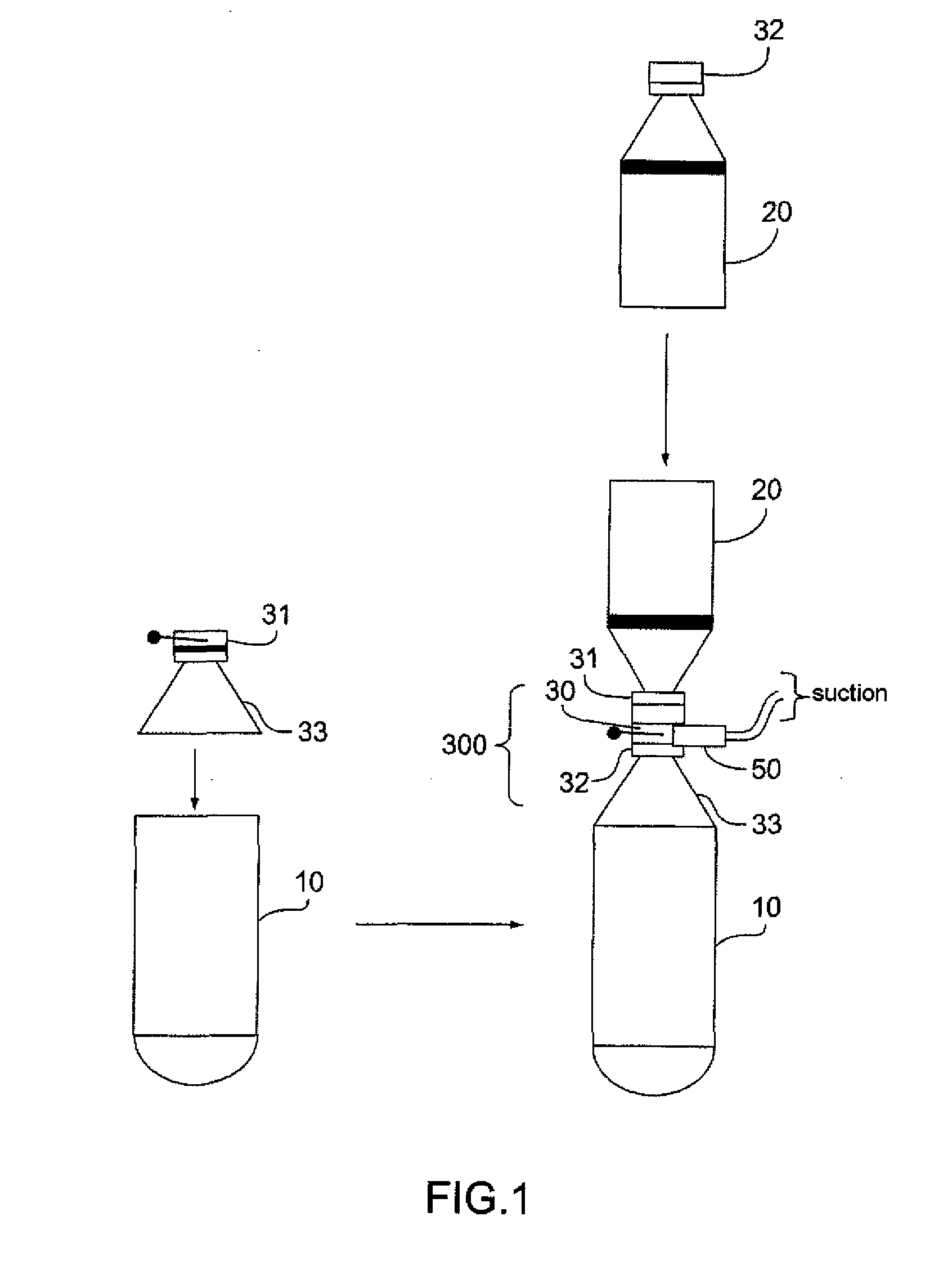 Method for safe filling with carbon nanotubes, filling system and industrial plant employing this method