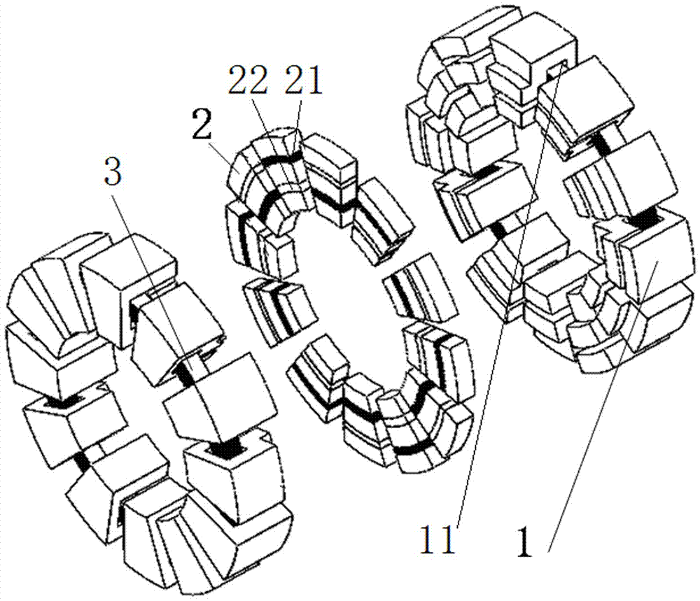 Radial magnetizing double-winding transverse flux permanent magnet generator