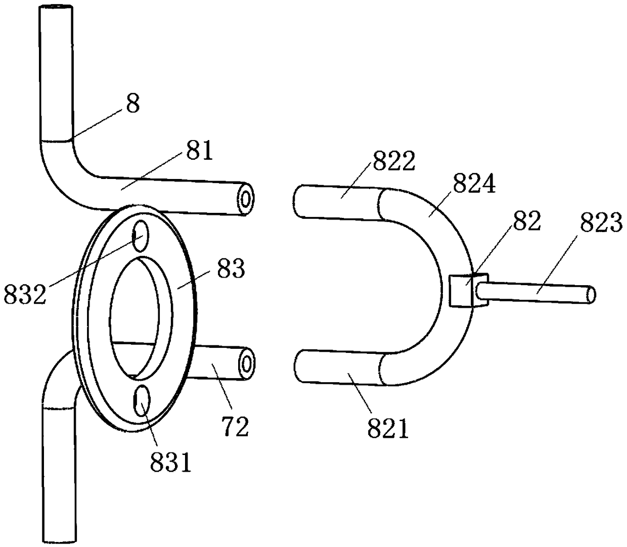 Dredging device for aquaculture fish pond and working method thereof