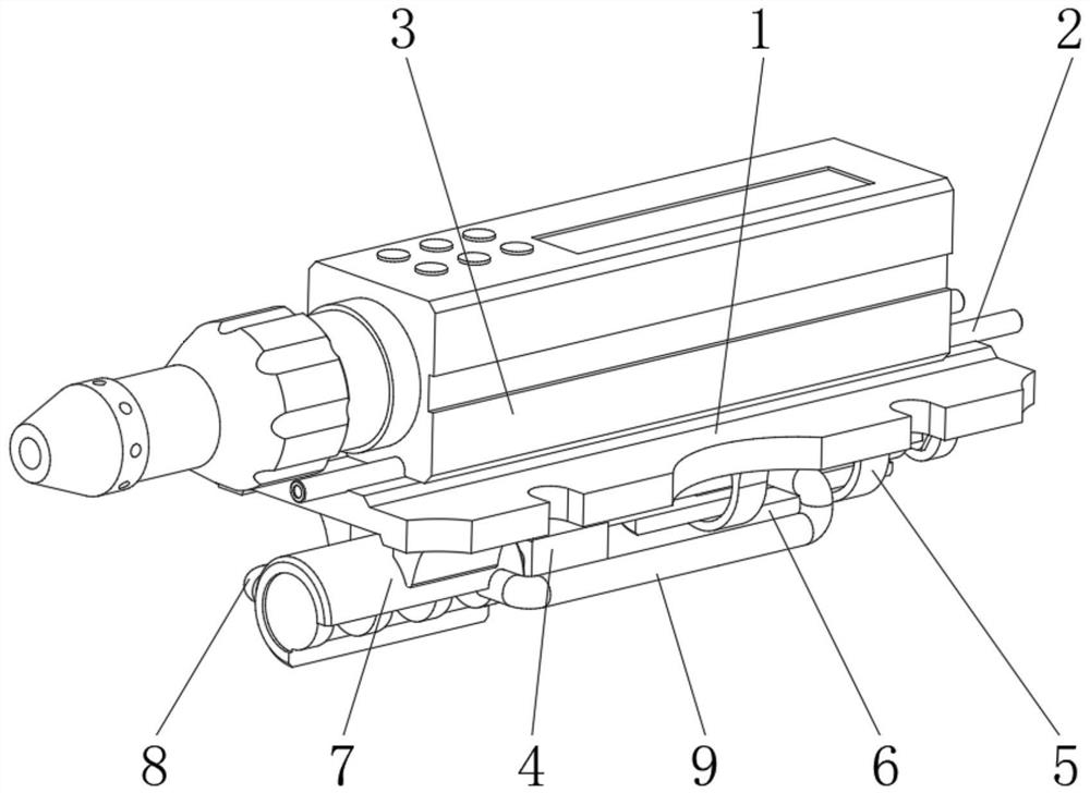 Plasma spray head structure for spraying special-shaped workpieces