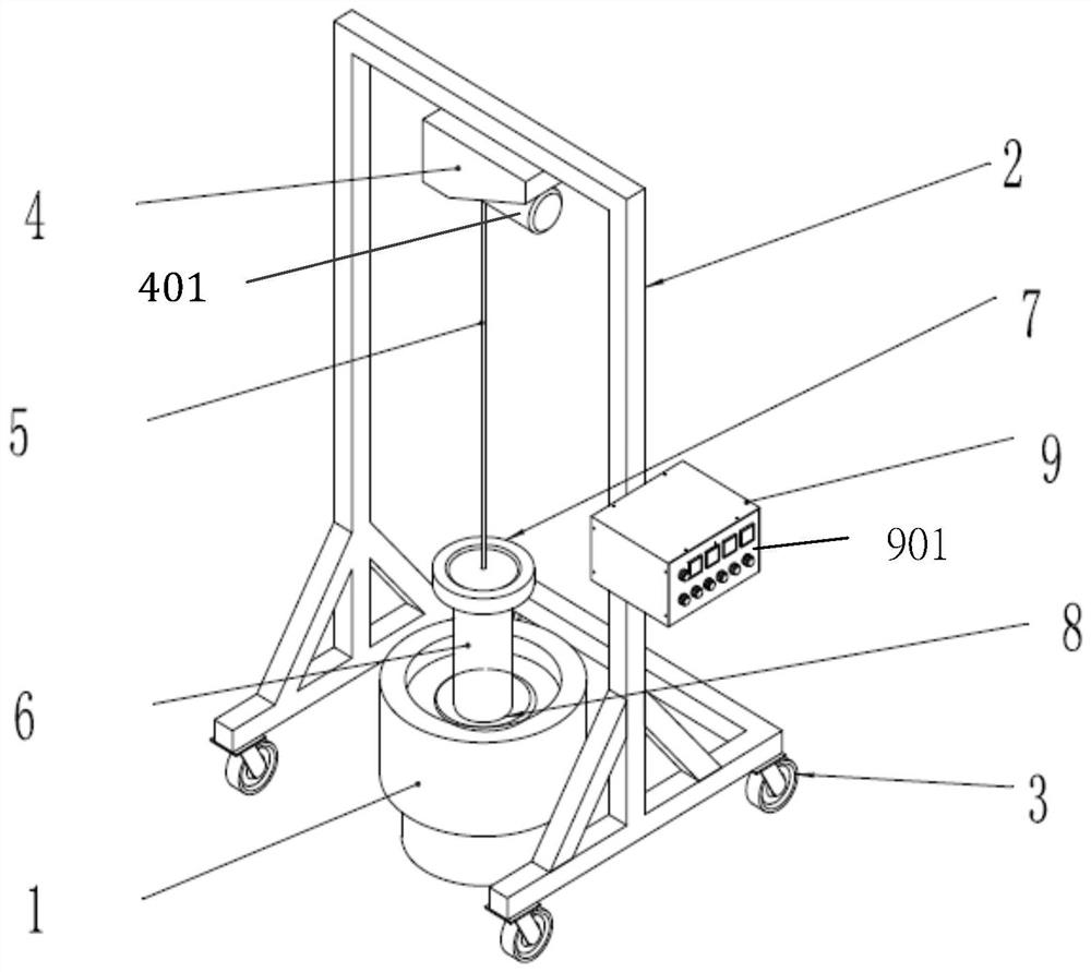 Automatic control device of autoclave brushing machine