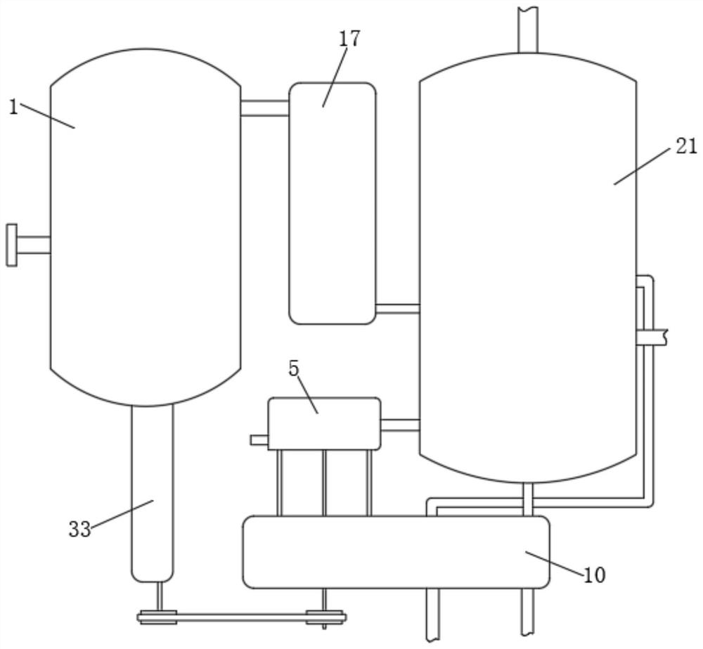 Hydrogen chloride self-pressurizing conveying and drying device