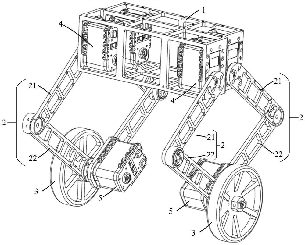 Mechanical leg and wheeled mobile device