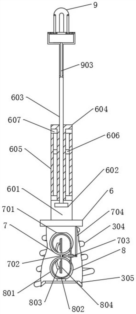 An inner wall loss measuring device for power pipelines