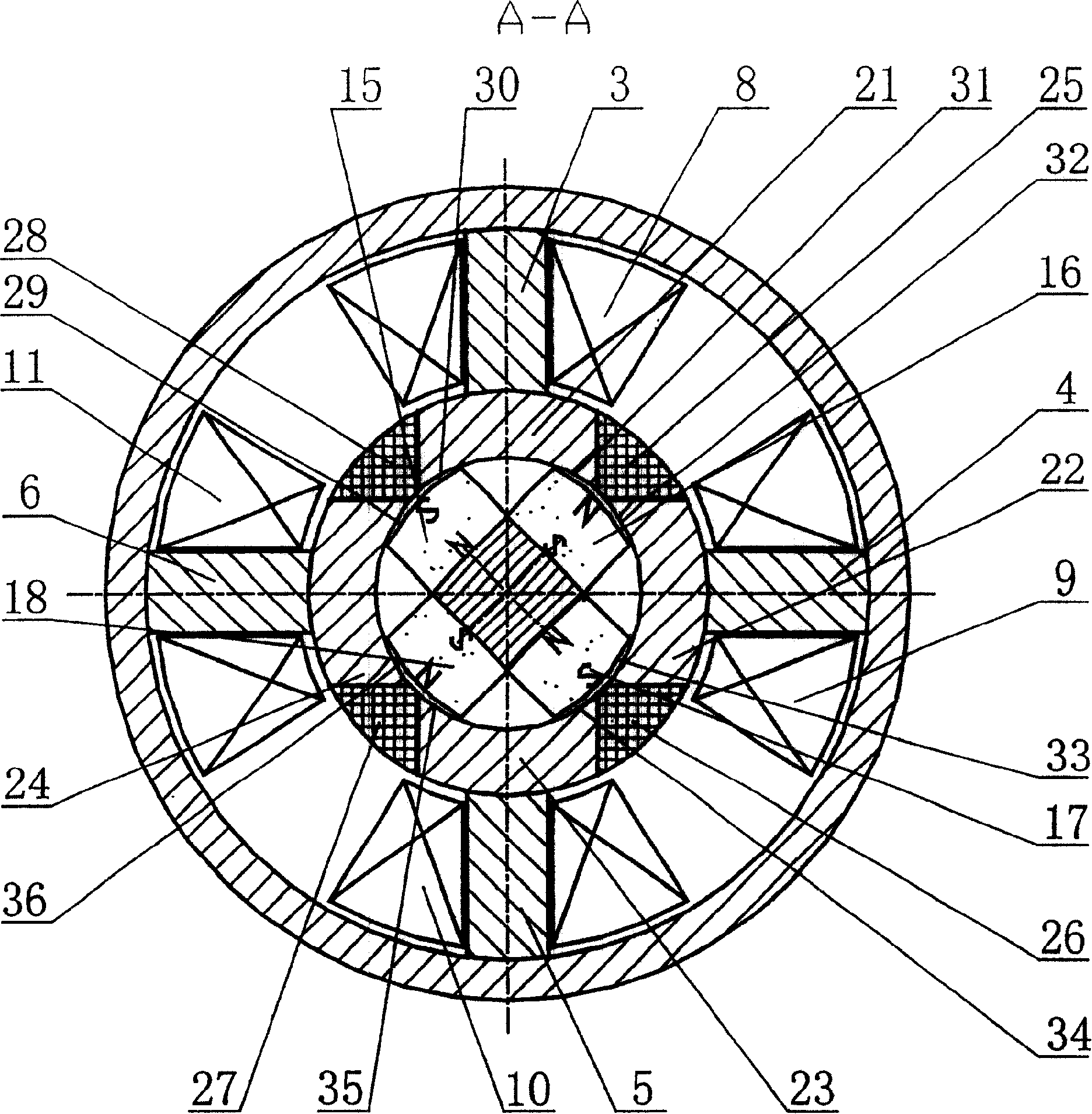 High pressure resistant bilaterally rotating permanent proportion electro-magnet