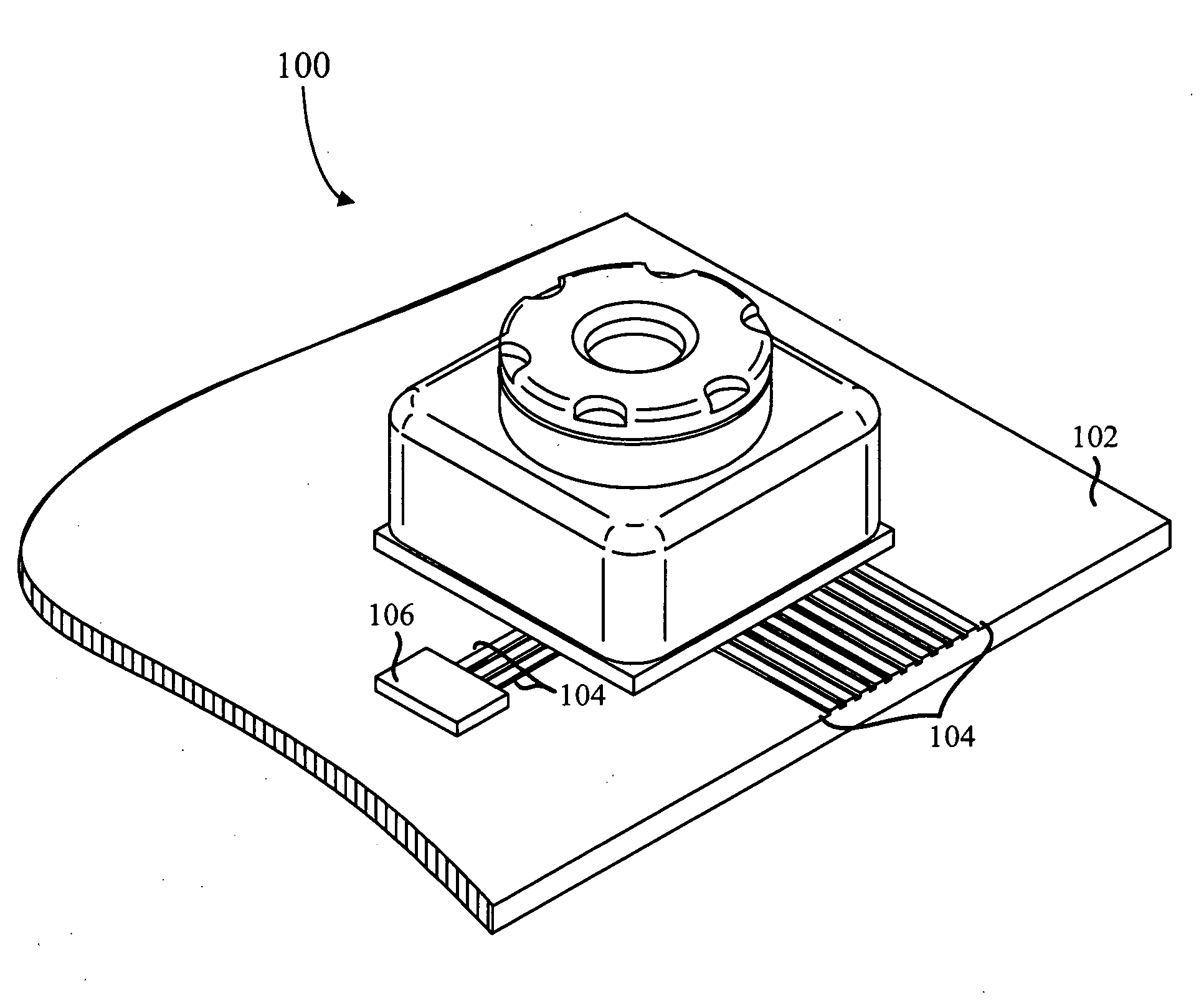 Camera module with molded tape flip chip imager mount and method of manufacture