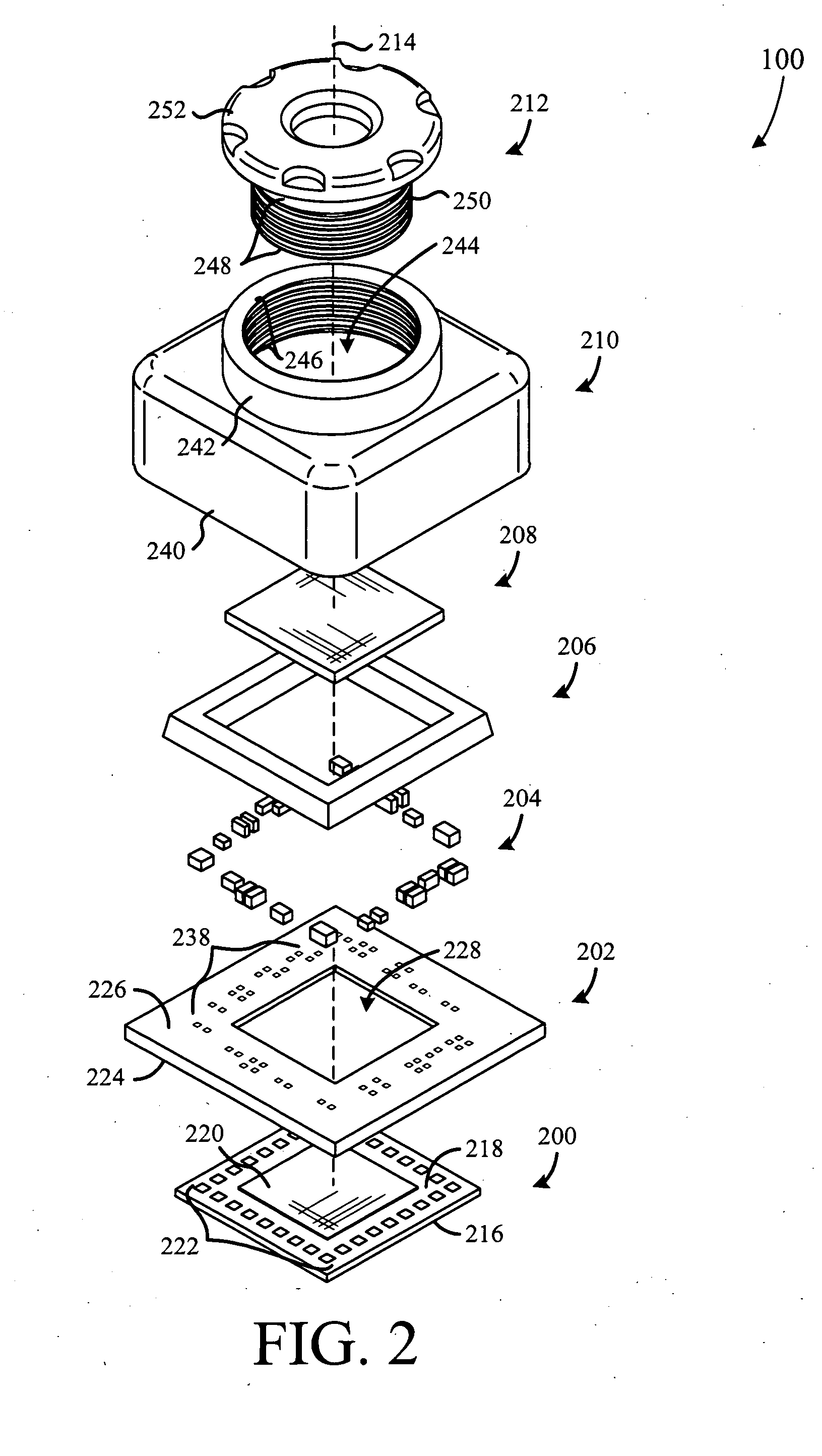 Camera module with molded tape flip chip imager mount and method of manufacture