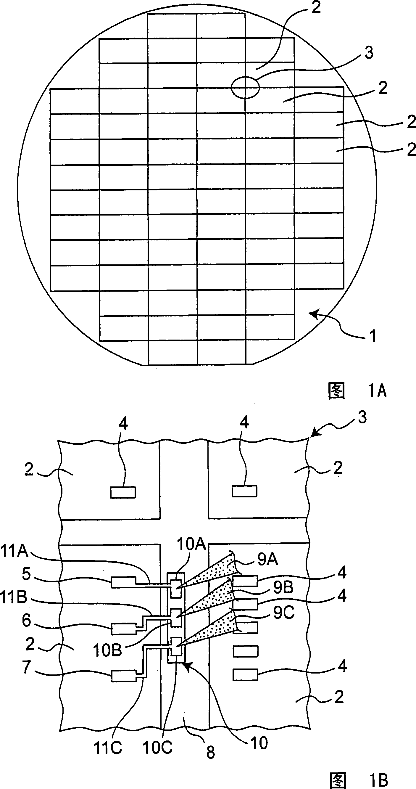 Wafer and semiconductor device testing method
