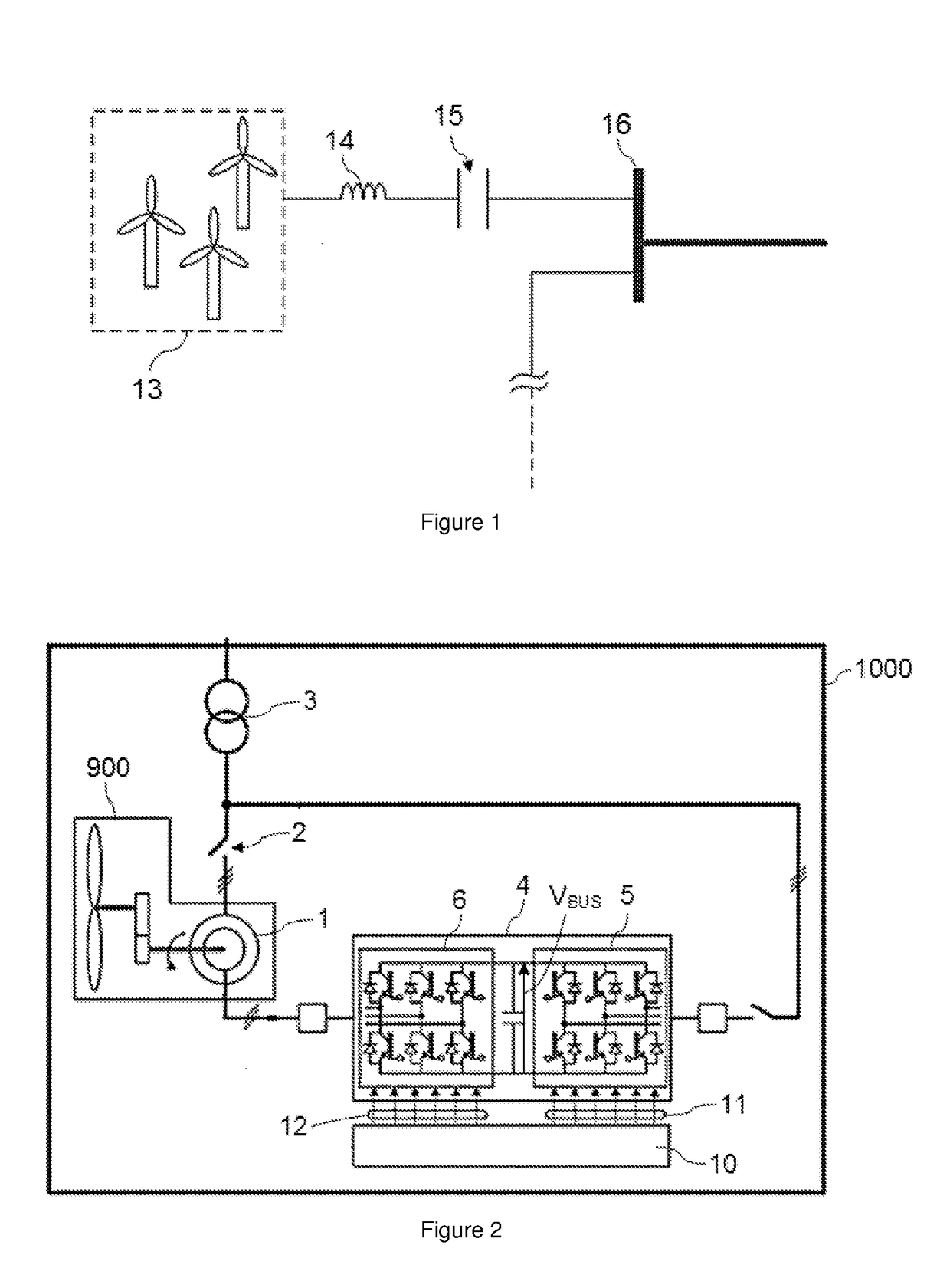 Control method for a system comprising a frequency converter connected to a power grid