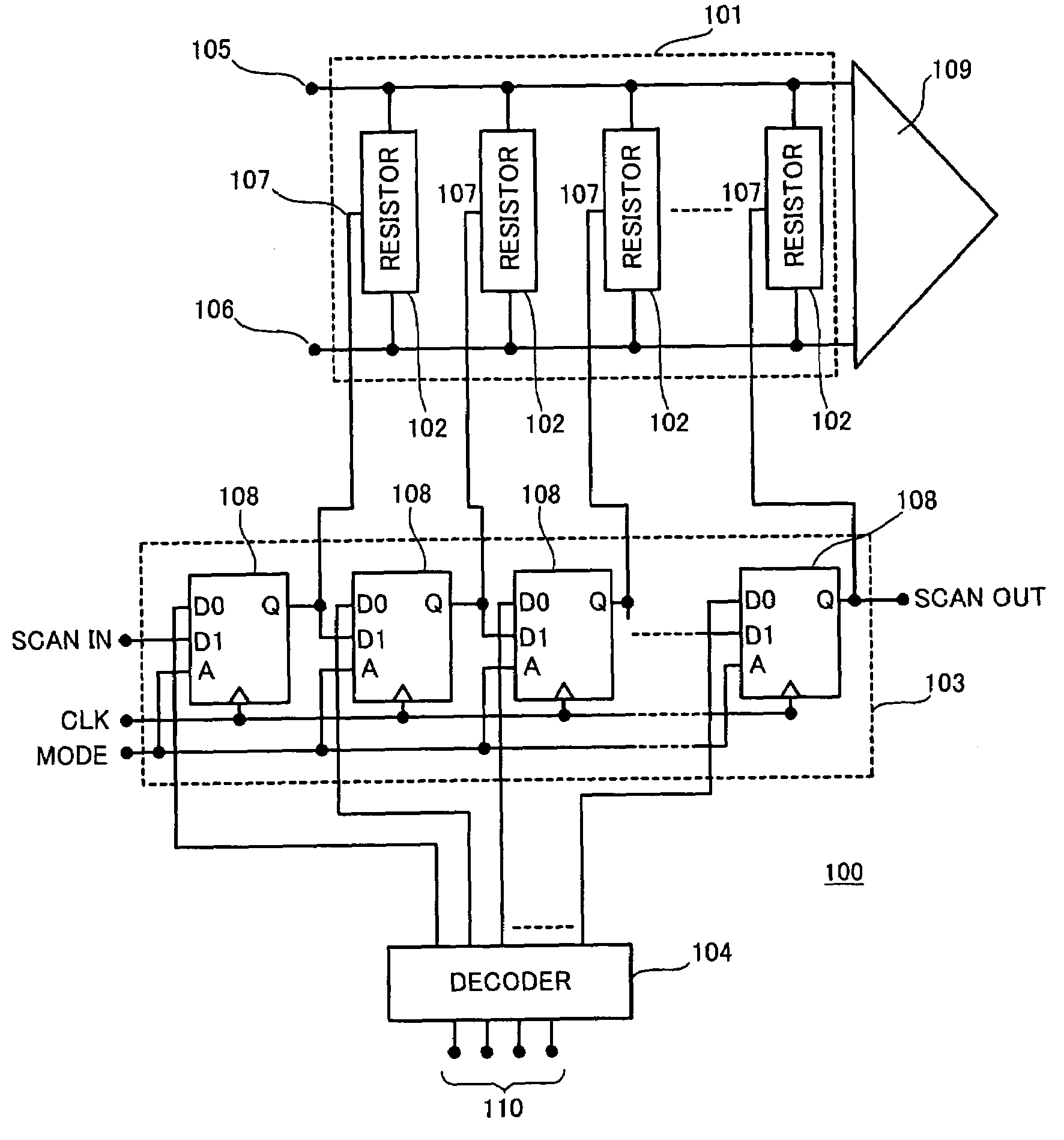 Terminating resistor device and a method for testing a terminating resistor circuit