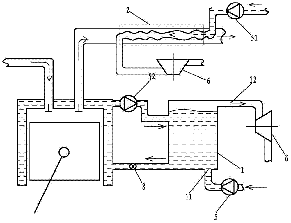 Mixed vaporizer internal combustion waste heat utilization system