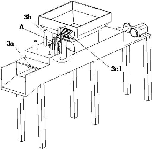 A construction concrete block waste recycling device