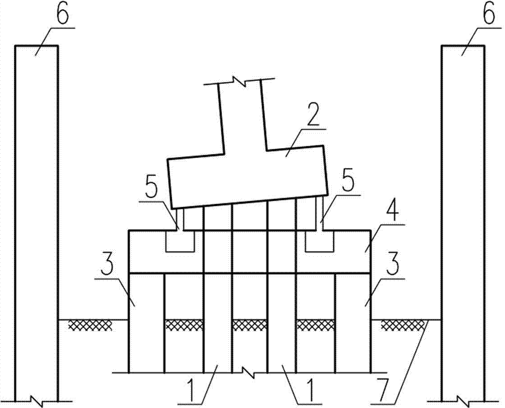 Self-balancing anchor counterweight broken pile forced landing rectification method