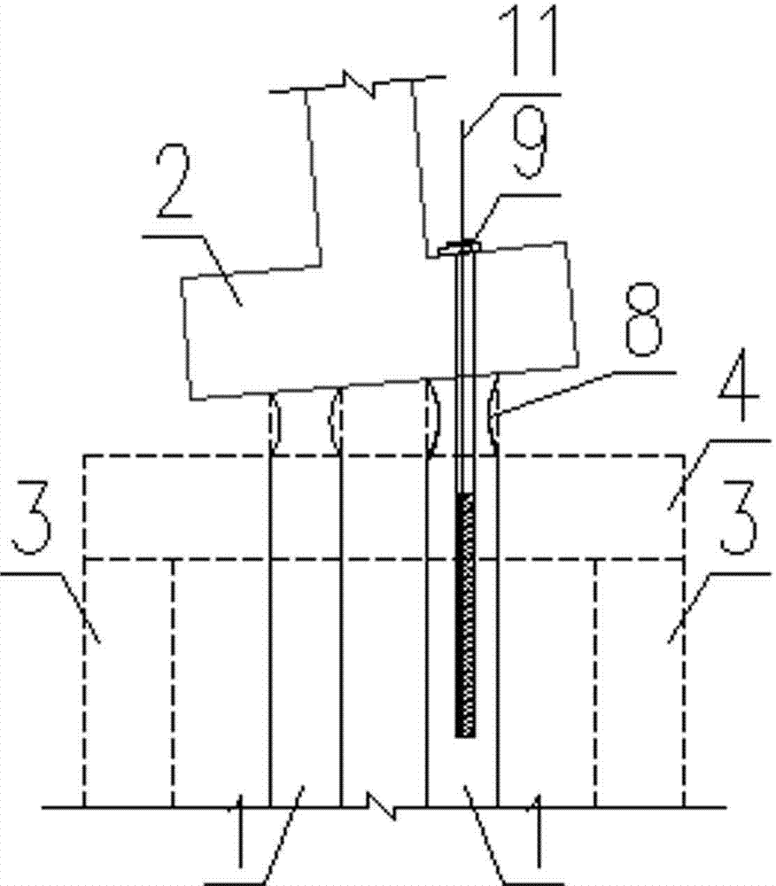 Self-balancing anchor counterweight broken pile forced landing rectification method