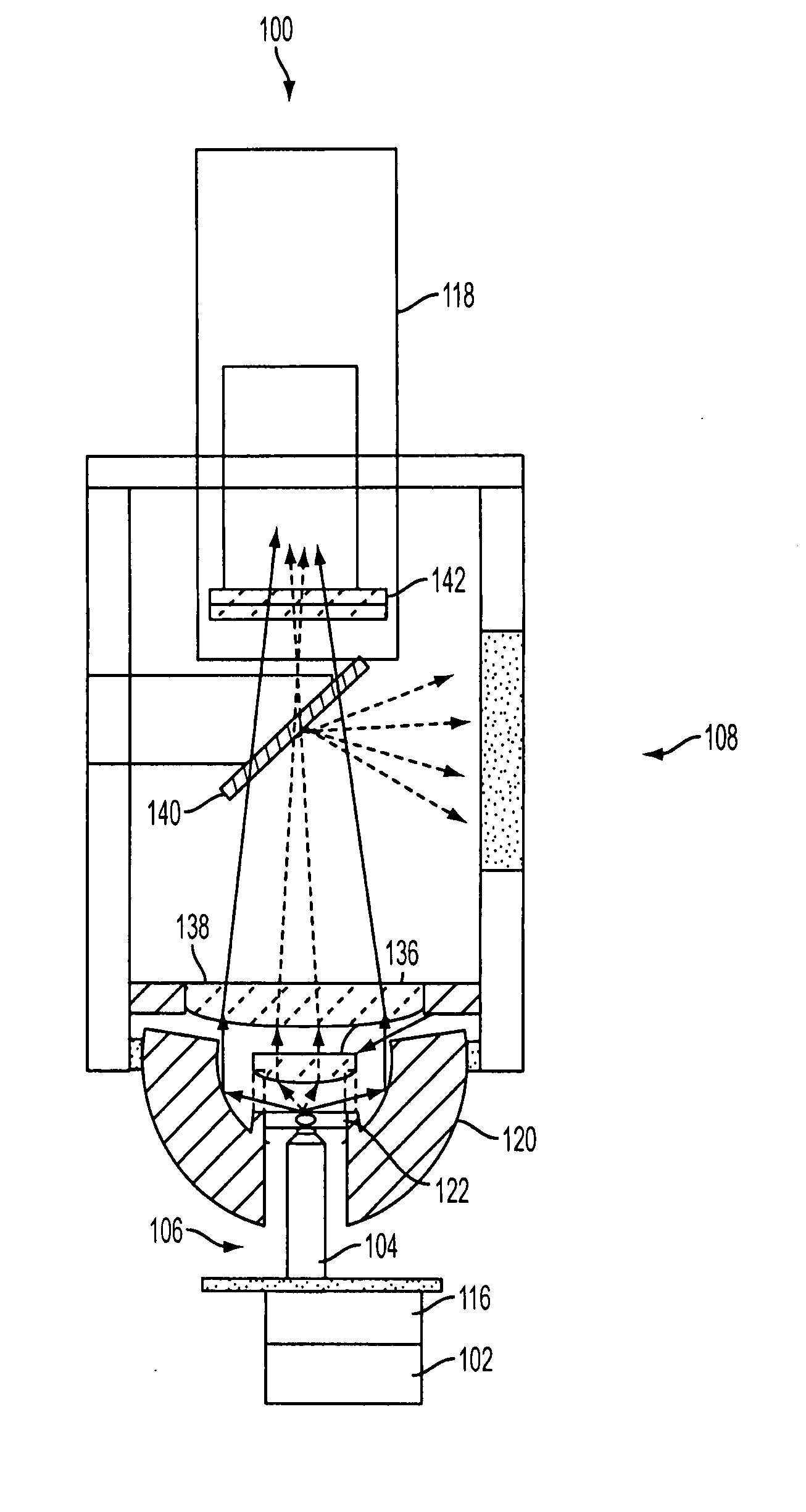 Wide-area fluorescence detection system for multi-photon microscopy