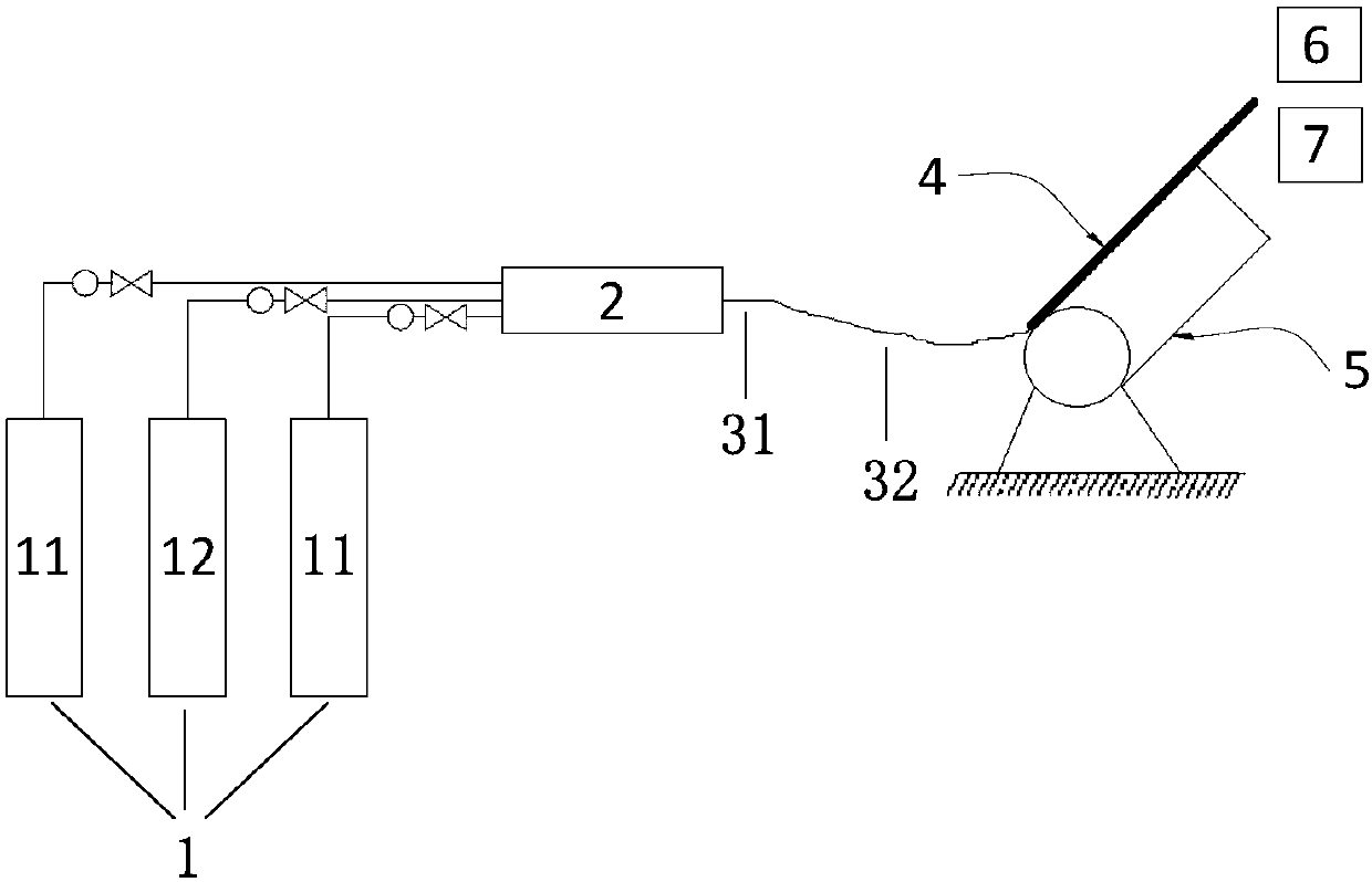 Experimental device for simulating hydrocarbon fire