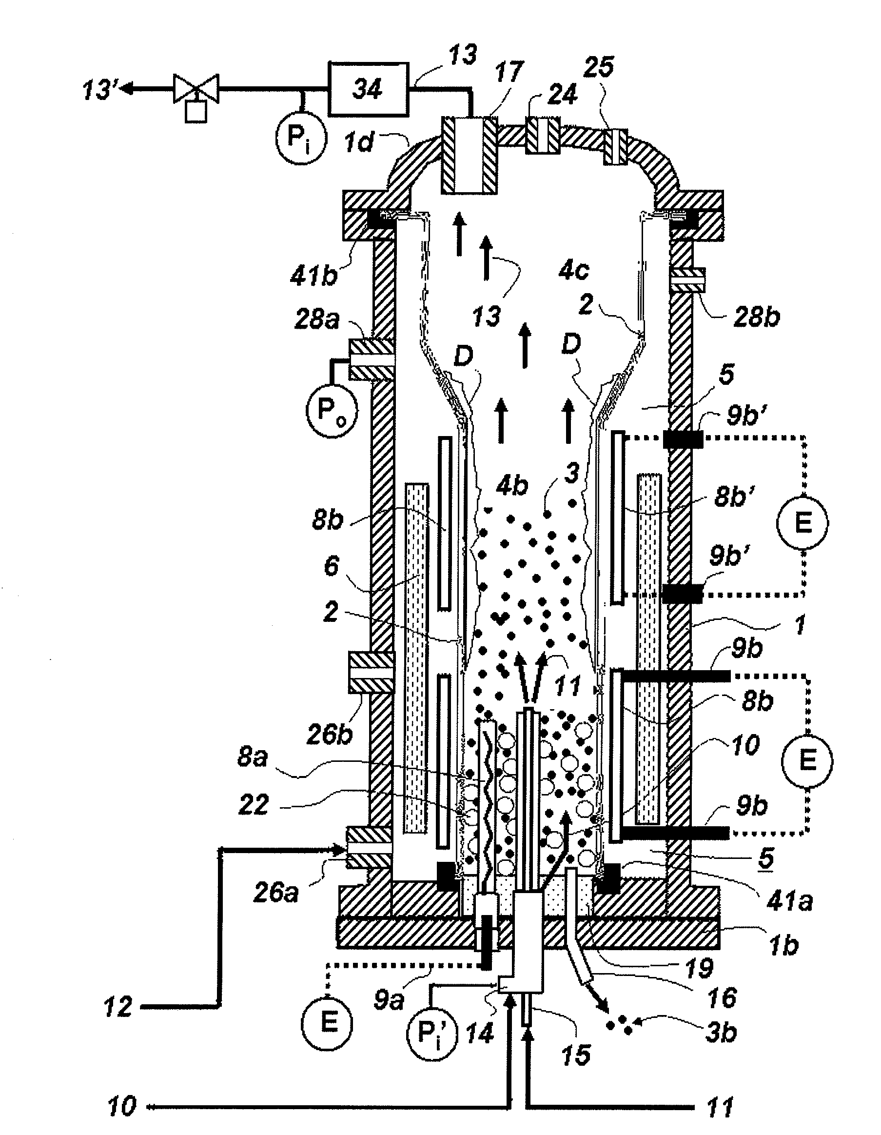Method and apparatus for preparation of granular polysilicon
