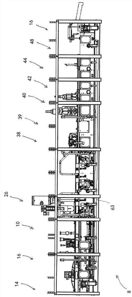 Equipment for filling packages, especially bottles or cups, with food in liquid to pasty form