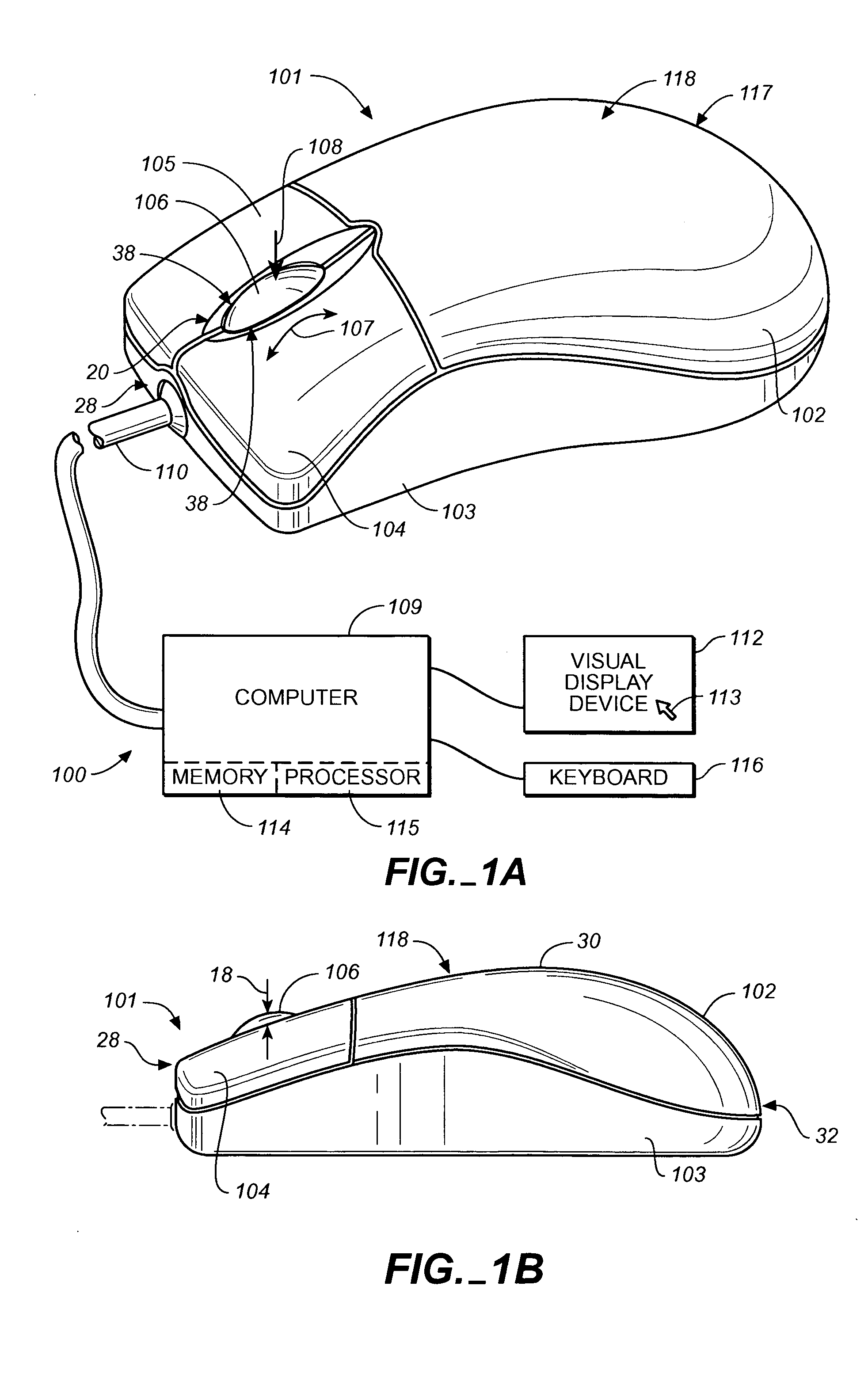 System and method of adjusting display characteristics of a displayable data file using a ergonomic computer input device
