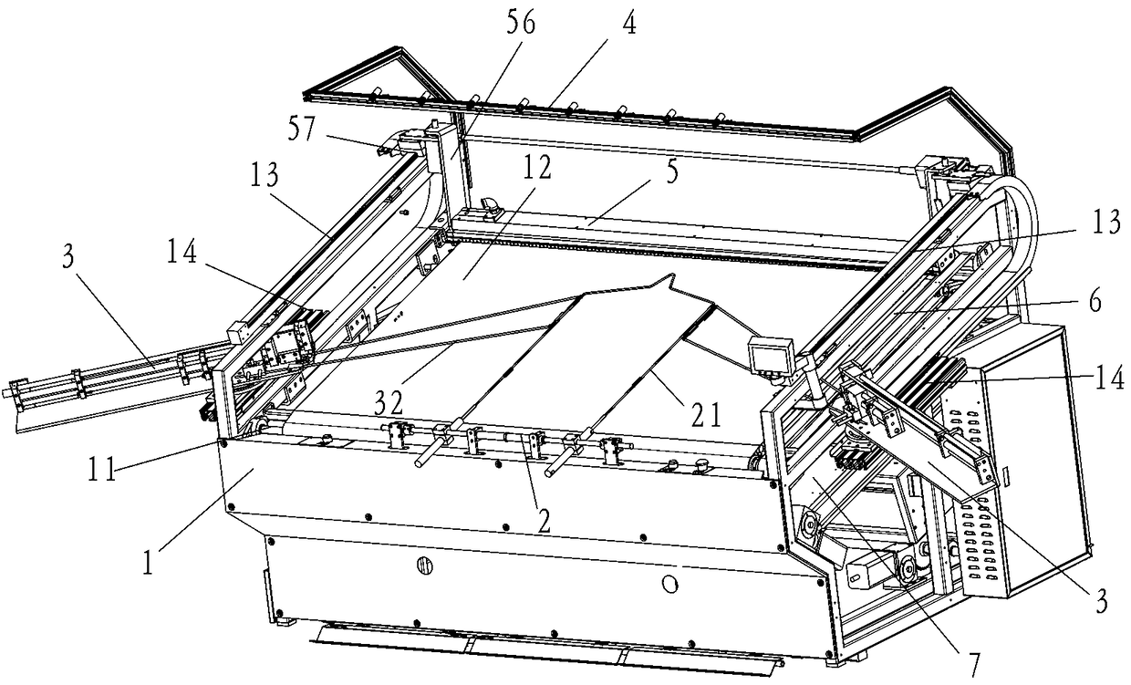 A cooling device for an automatic ironing machine