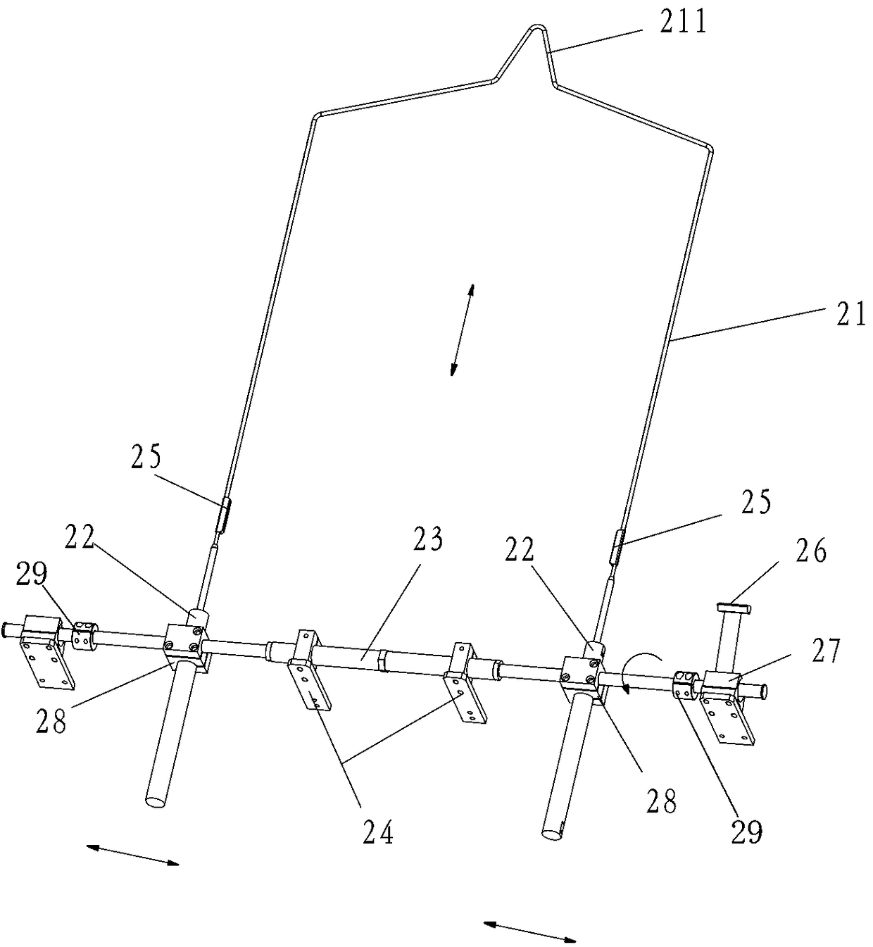 A cooling device for an automatic ironing machine