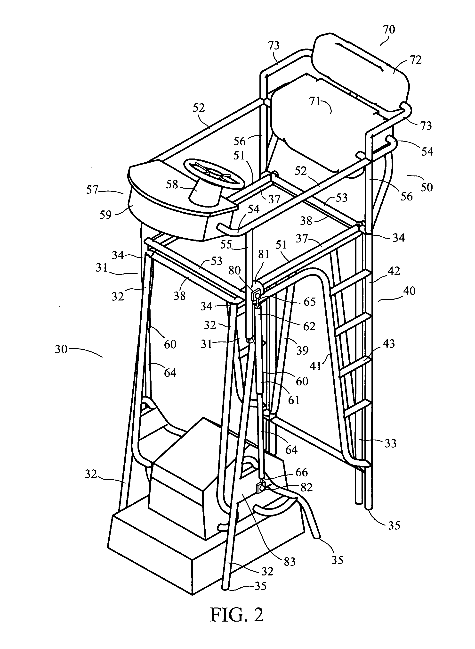 Marine folding tower