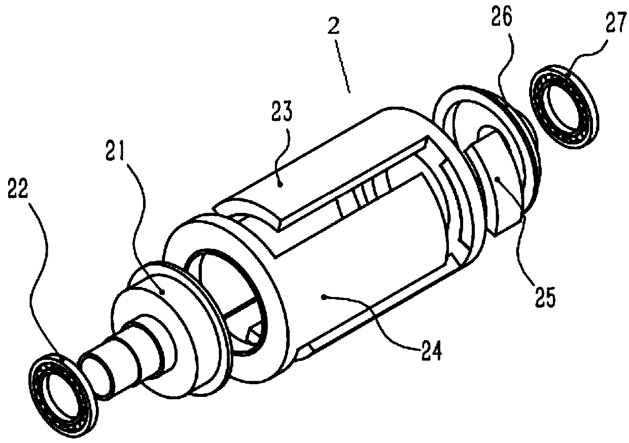 High-temperature superconducting synchronous motor of rotary pole shoe type