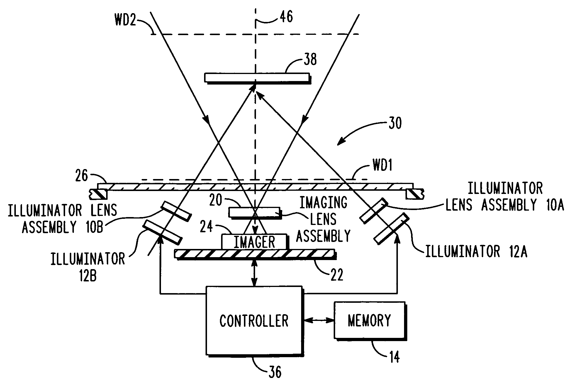 Imaging reader and method with dual function illumination light assembly