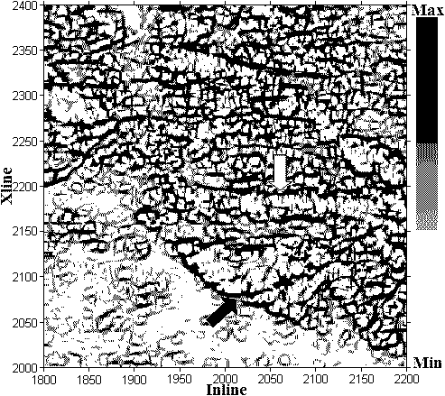 Method for analyzing waveform similarity body curvature of seismic data