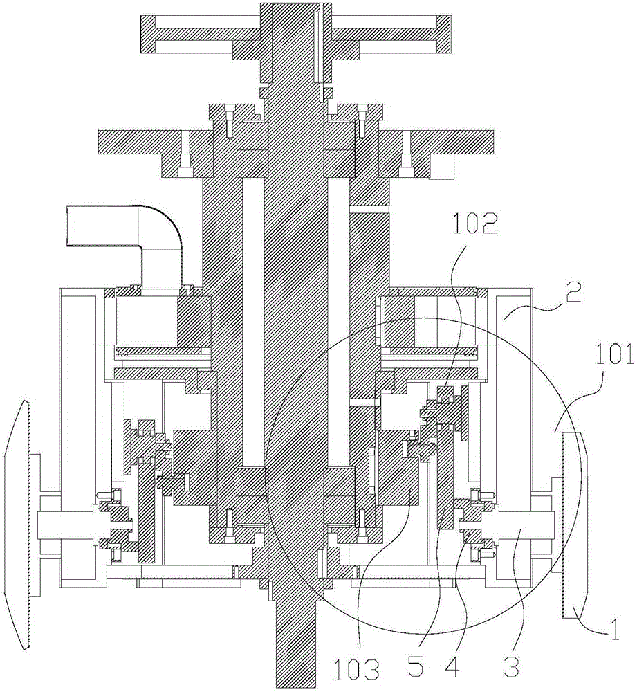 Direction adjusting structure for hygiene product production equipment