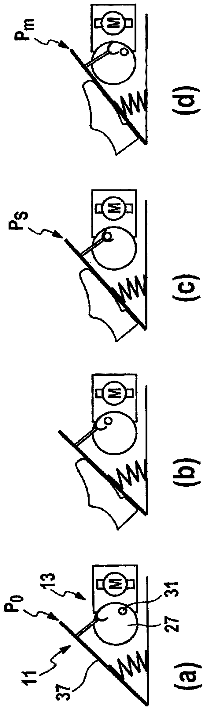 Method and control device for controlling foreseeable haptically perceivable signals in an acceleration pedal of a motor vehicle