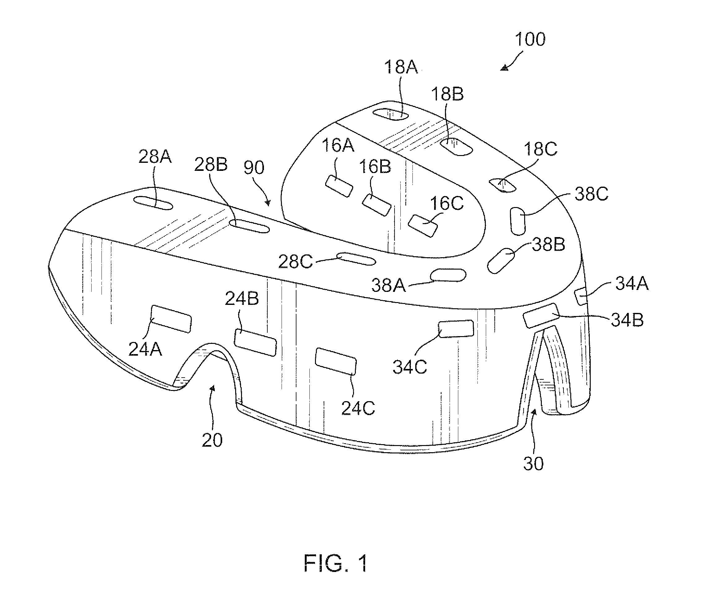 Mouthguard having breathing cavities and breathing holes incorporated into the body of the mouthguard