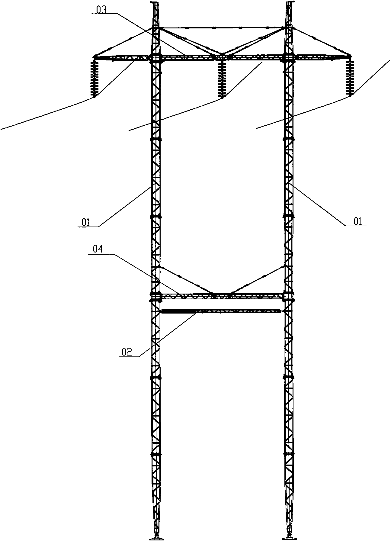 Wire lifting device of electric power rush repair tower
