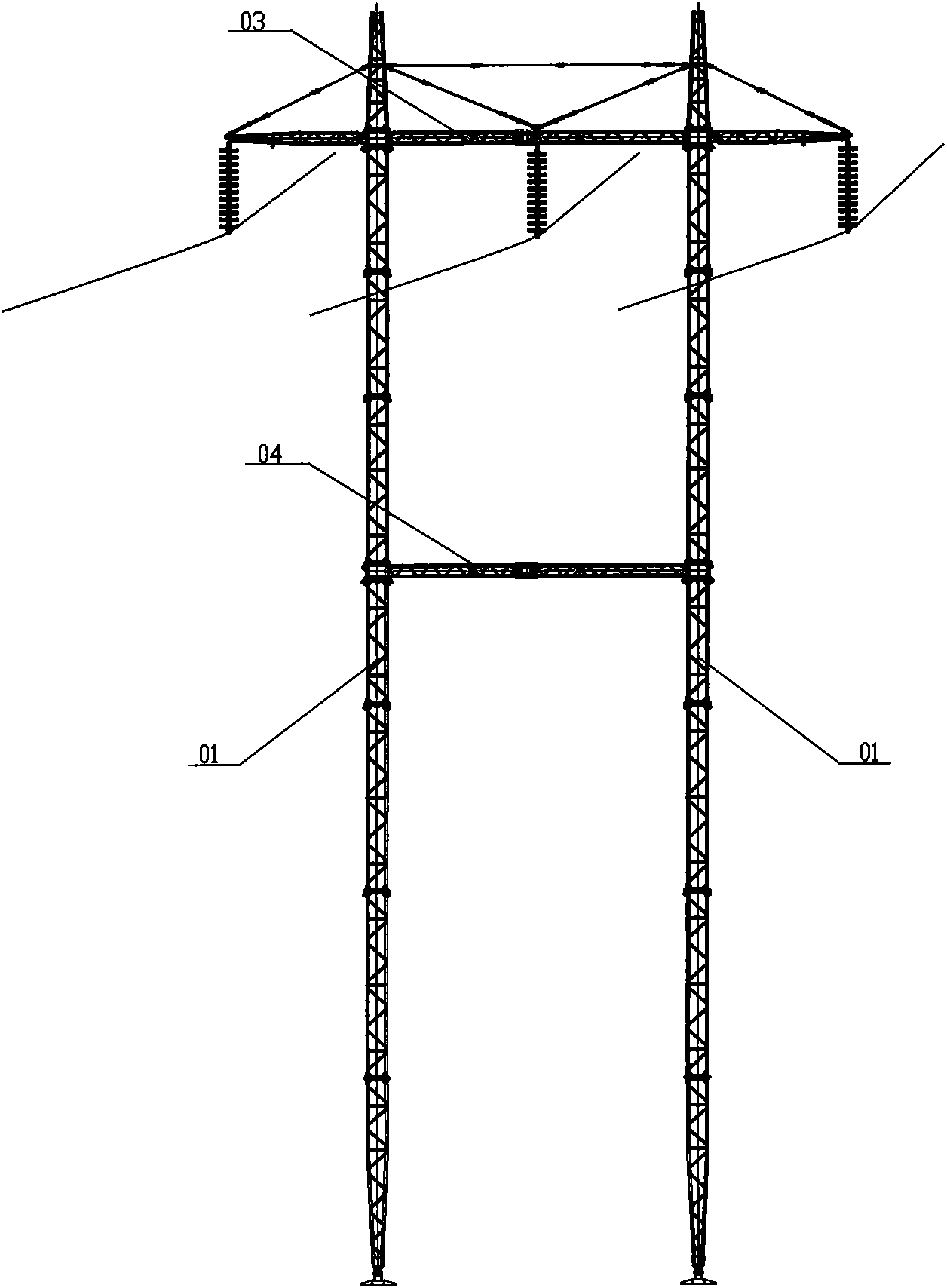 Wire lifting device of electric power rush repair tower