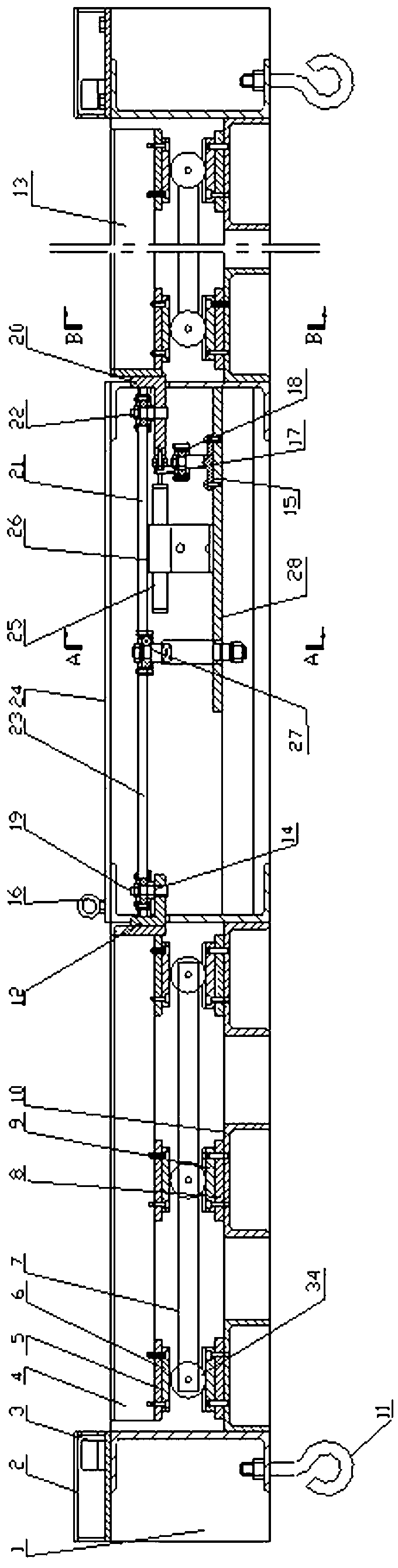 Double front axle vehicle steering axle side-slipping detecting device