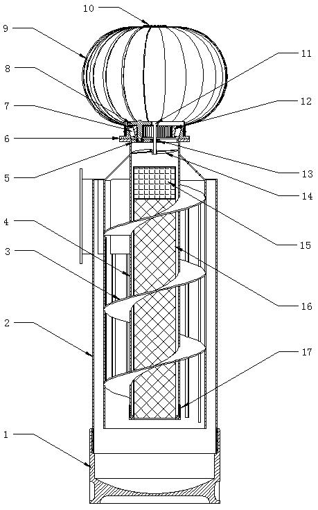 Wind-energy dust collector