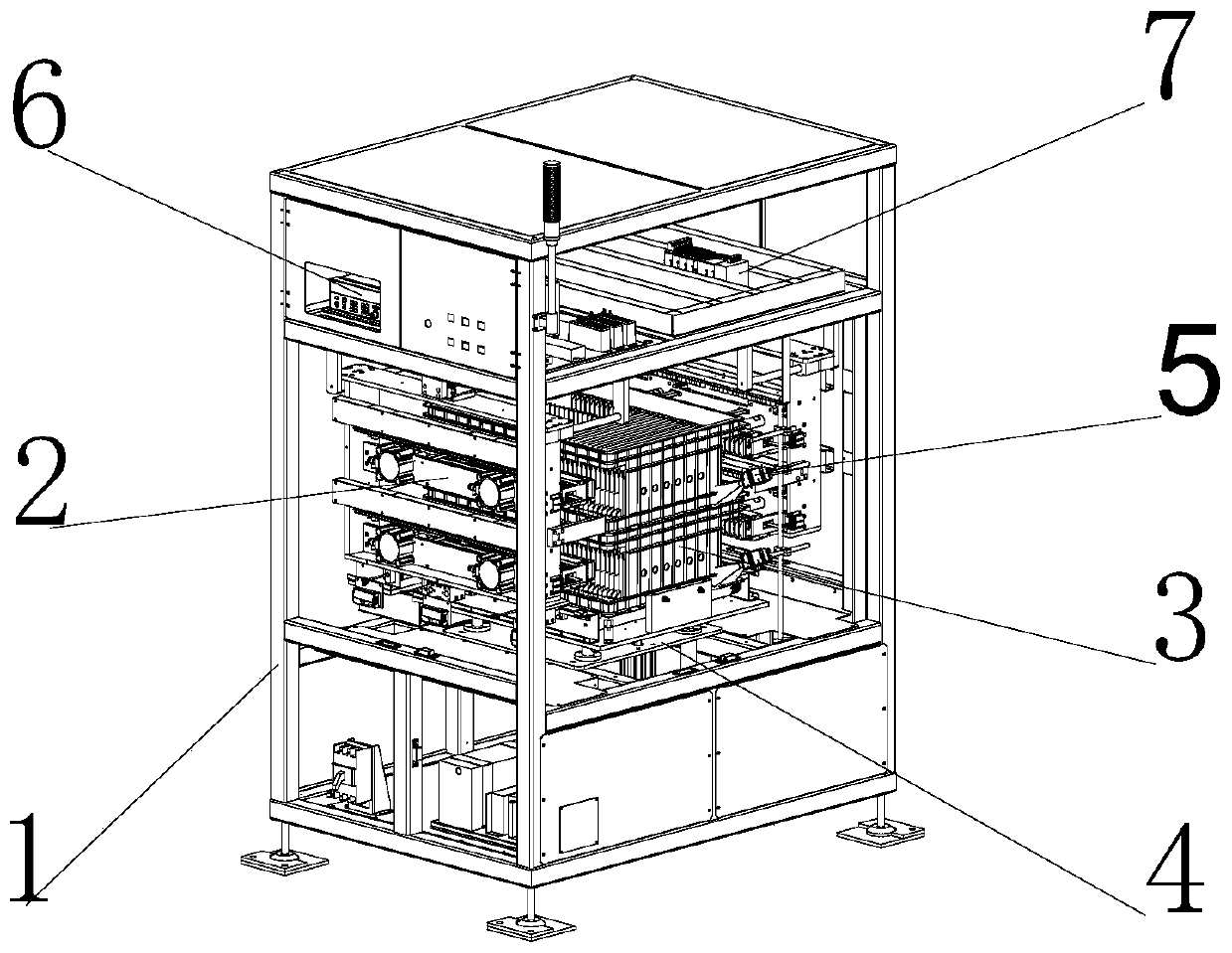 Automatic OCV test equipment for flexibly packaged power lithium ion battery